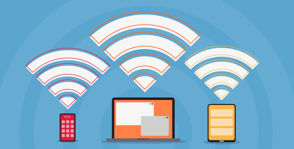 Wi-Fi and LAN illustration